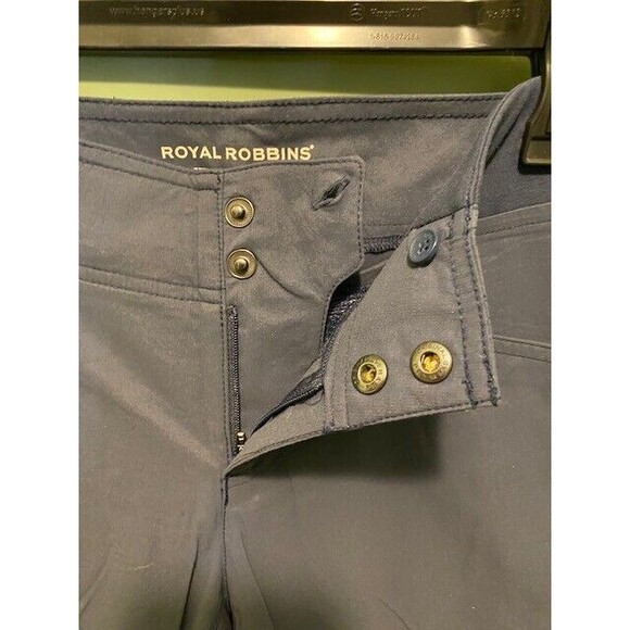 Royal Robbins Womens Sz 4 Trim Fit Blue Gray Capri Pants Outdoors Minimalistic - Picture 5 of 7